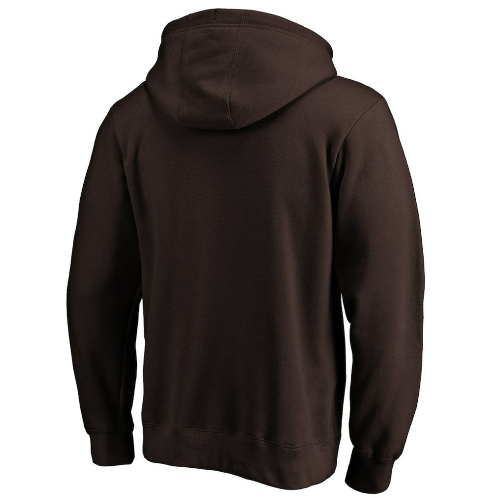 San Diego Padres Cooperstown Collection Huntington Logo Fitted Pullover Hoodie - Brown