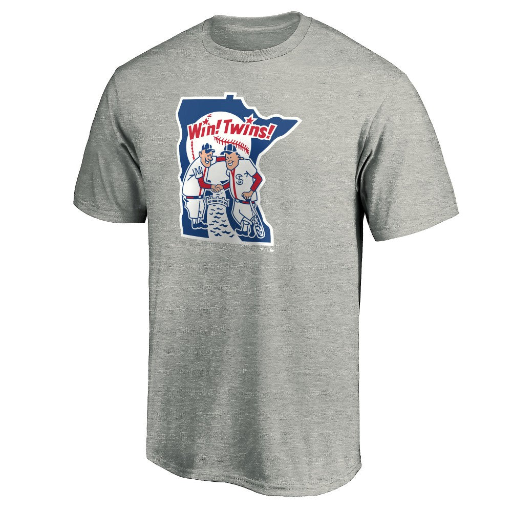 Minnesota Twins Cooperstown Collection Huntington Logo T-Shirt - Heathered Gray