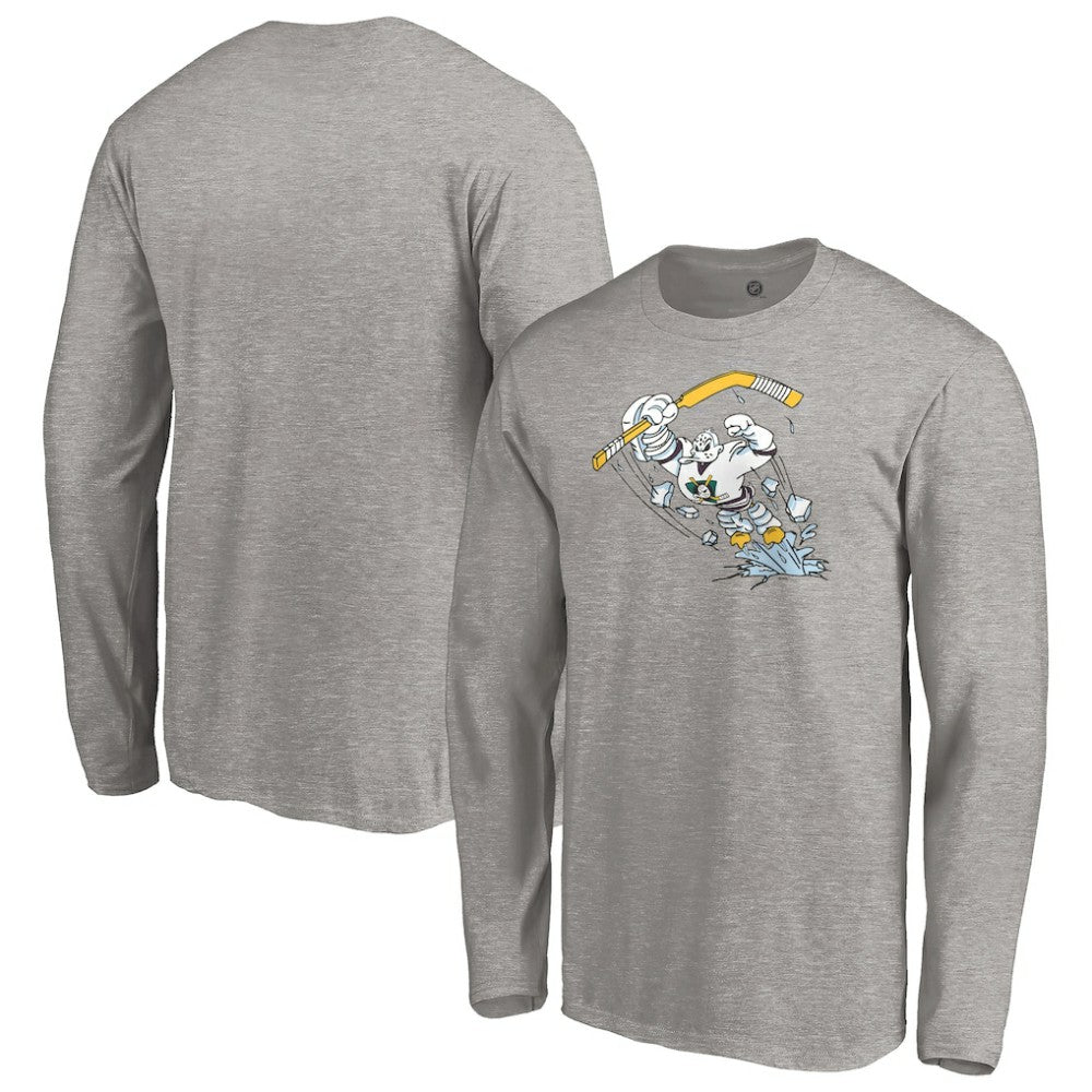 Anaheim Ducks Special Edition Primary Logo Long Sleeve T-Shirt Heather Gray