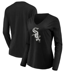 Chicago White Sox Women's Core Distressed Team Long Sleeve T-Shirt - Black