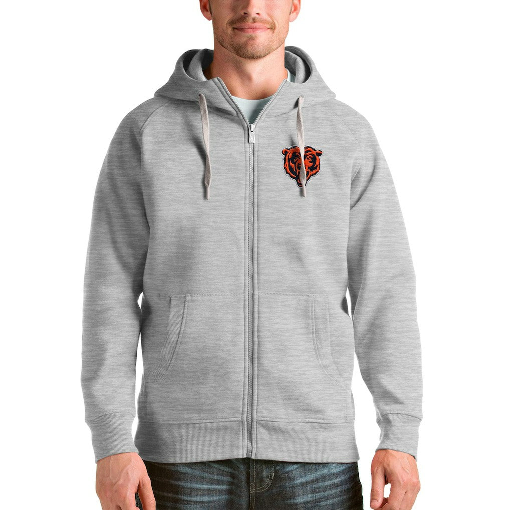 Chicago Bears Antigua Bear Head Victory Full-Zip Hoodie - Heather Gray outlet