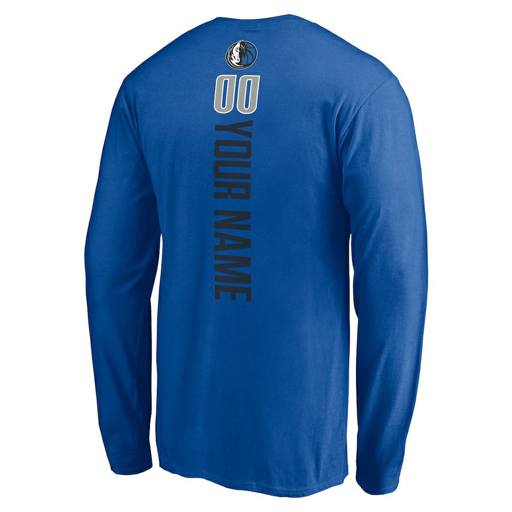 Dallas Mavericks Playmaker Personalized Name & Number Long Sleeve T-Shirt sale - Blue shop