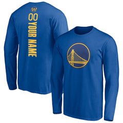 Golden State Warriors Playmaker Personalized Name & Number Long Sleeve T-Shirt sale - Royal outlet
