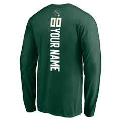 Milwaukee Bucks Playmaker Personalized Name & Number Long Sleeve T-Shirt - Hunter Green sale