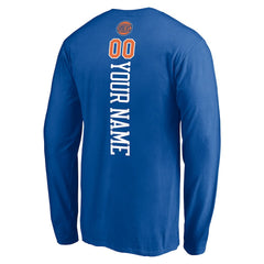 New York Knicks Playmaker Personalized Name & Number Long Sleeve T-Shirt - Blue discount