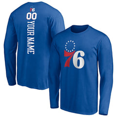 Philadelphia 76ers Playmaker Personalized Name & Number Long Sleeve T-Shirt sale - Royal sale