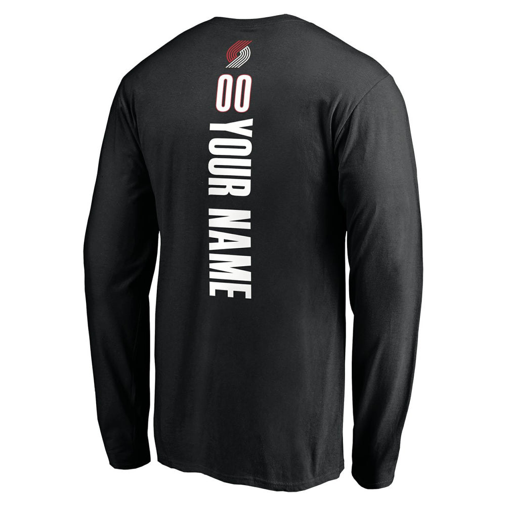 Portland Trail Blazers Playmaker Personalized Name & Number Long Sleeve T-Shirt - Black online
