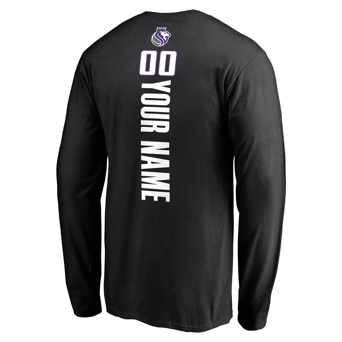 Sacramento Kings Playmaker Personalized Name & Number Long Sleeve T-Shirt - Black cheap