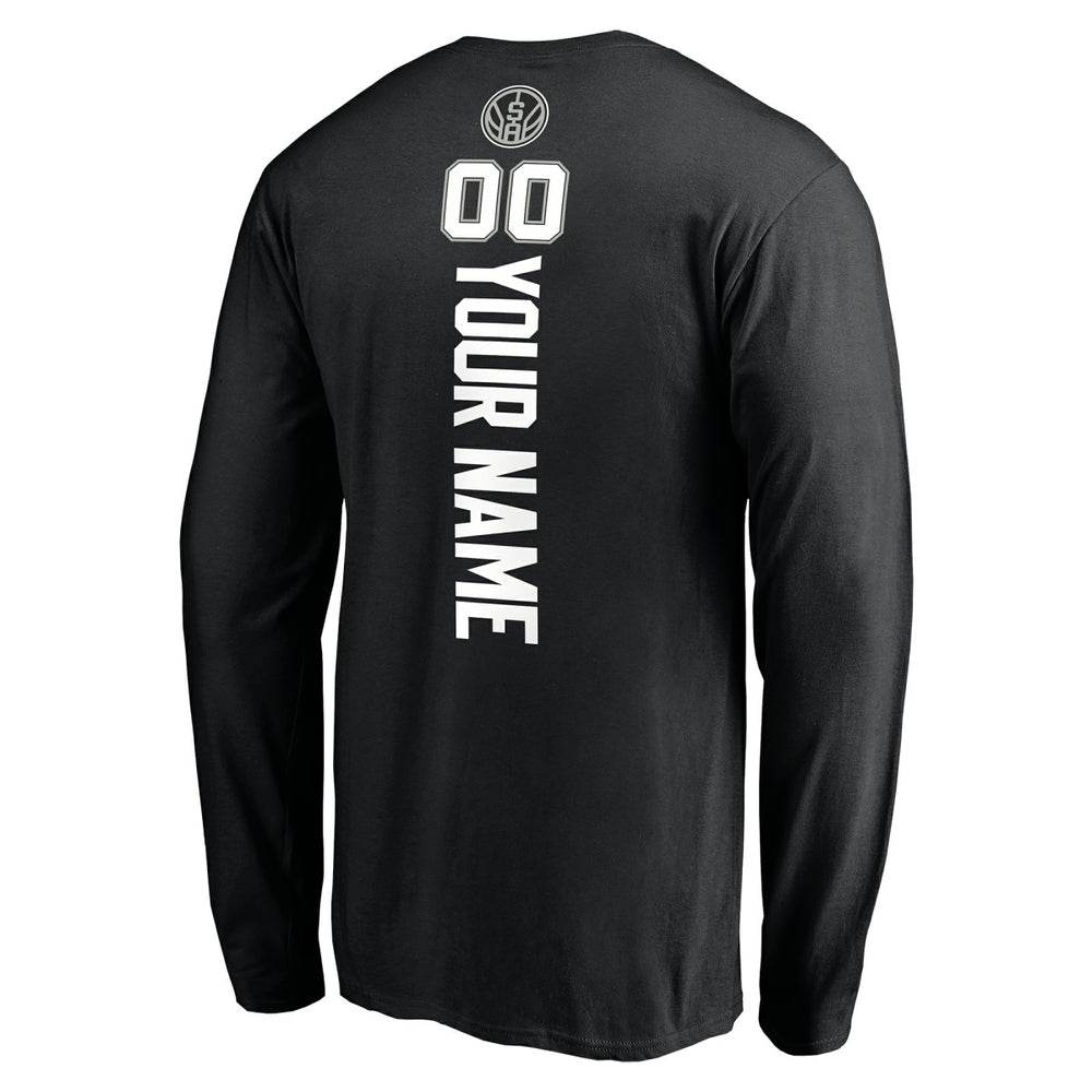 San Antonio Spurs Playmaker Personalized Name & Number Long Sleeve T-Shirt - Black cheap