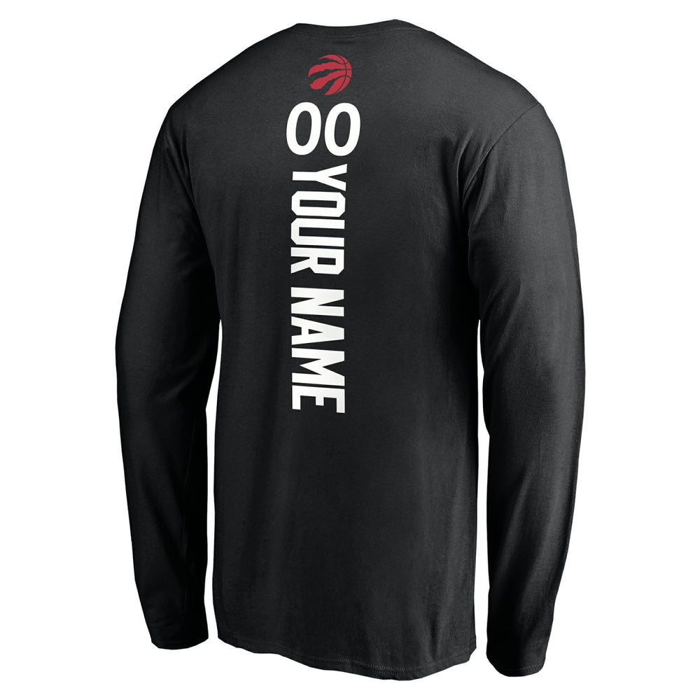 Toronto Raptors Playmaker Personalized Name & Number Long Sleeve T-Shirt - Black discount