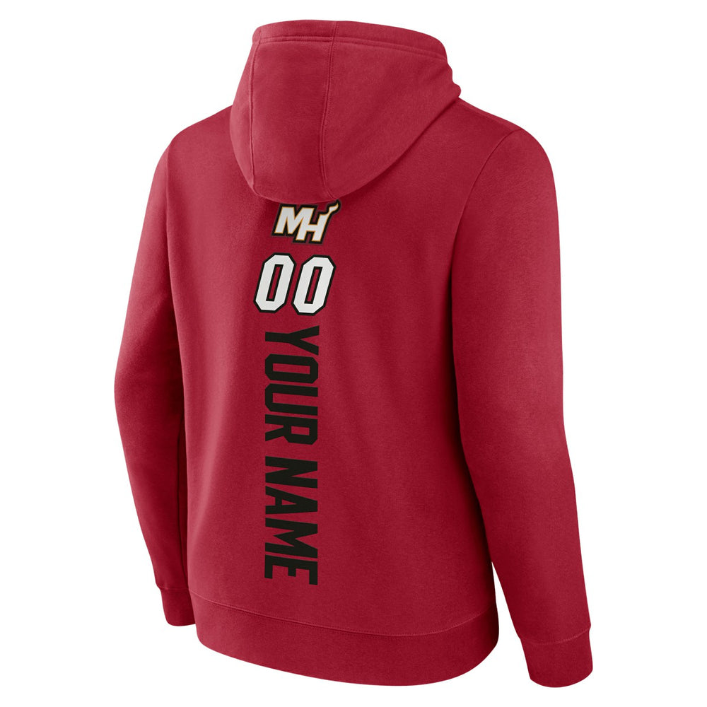 Miami Heat Playmaker Personalized Name & Number Pullover Hoodie - Red shop