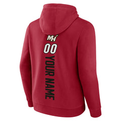 Miami Heat Playmaker Personalized Name & Number Pullover Hoodie - Red shop