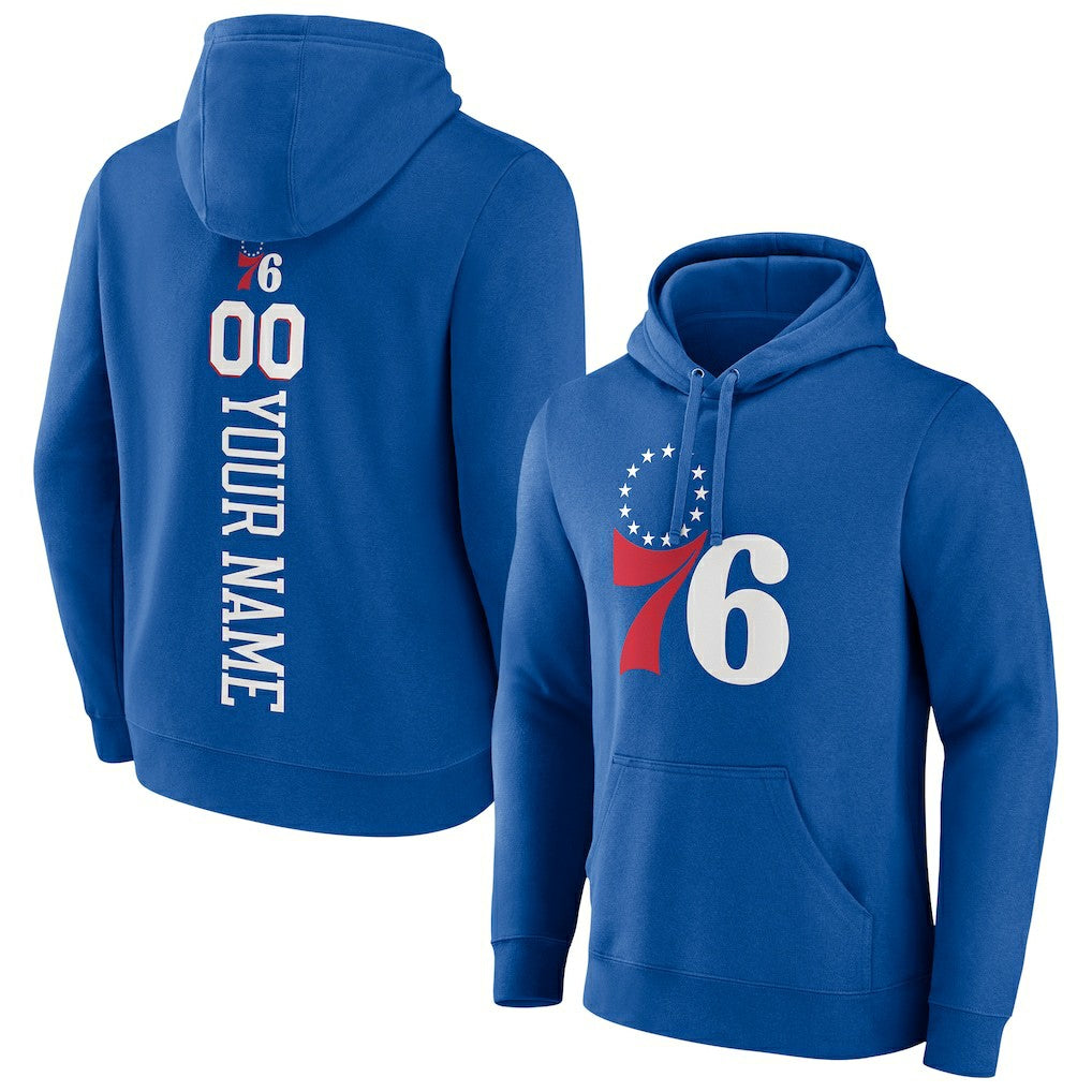 Philadelphia 76ers Playmaker Personalized Name & Number Pullover Hoodie - Royal outlet