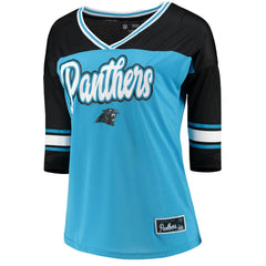 Carolina Panthers 5th & Ocean by New Era Women's Mesh Long Sleeve T-Shirt - Blue sale