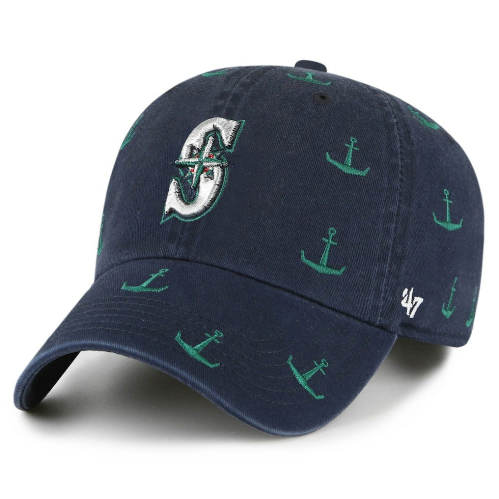 Seattle Mariners Women's Confetti Clean Up Adjustable Hat - Navy | 47 brand