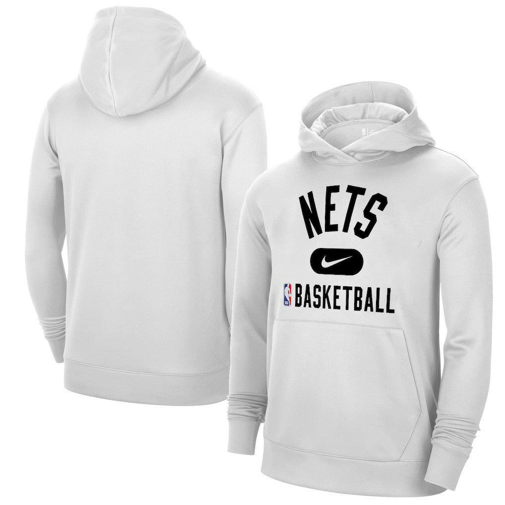 Brooklyn Nets 2021-2022 Spotlight On Court Performance Practice Pullover Hoodie - White | Nike on sale