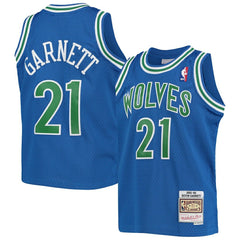 Kevin Garnett Minnesota Timberwolves Youth 1995-96 Hardwood Classics Swingman Jersey - Blue | Mitchell & Ness sale