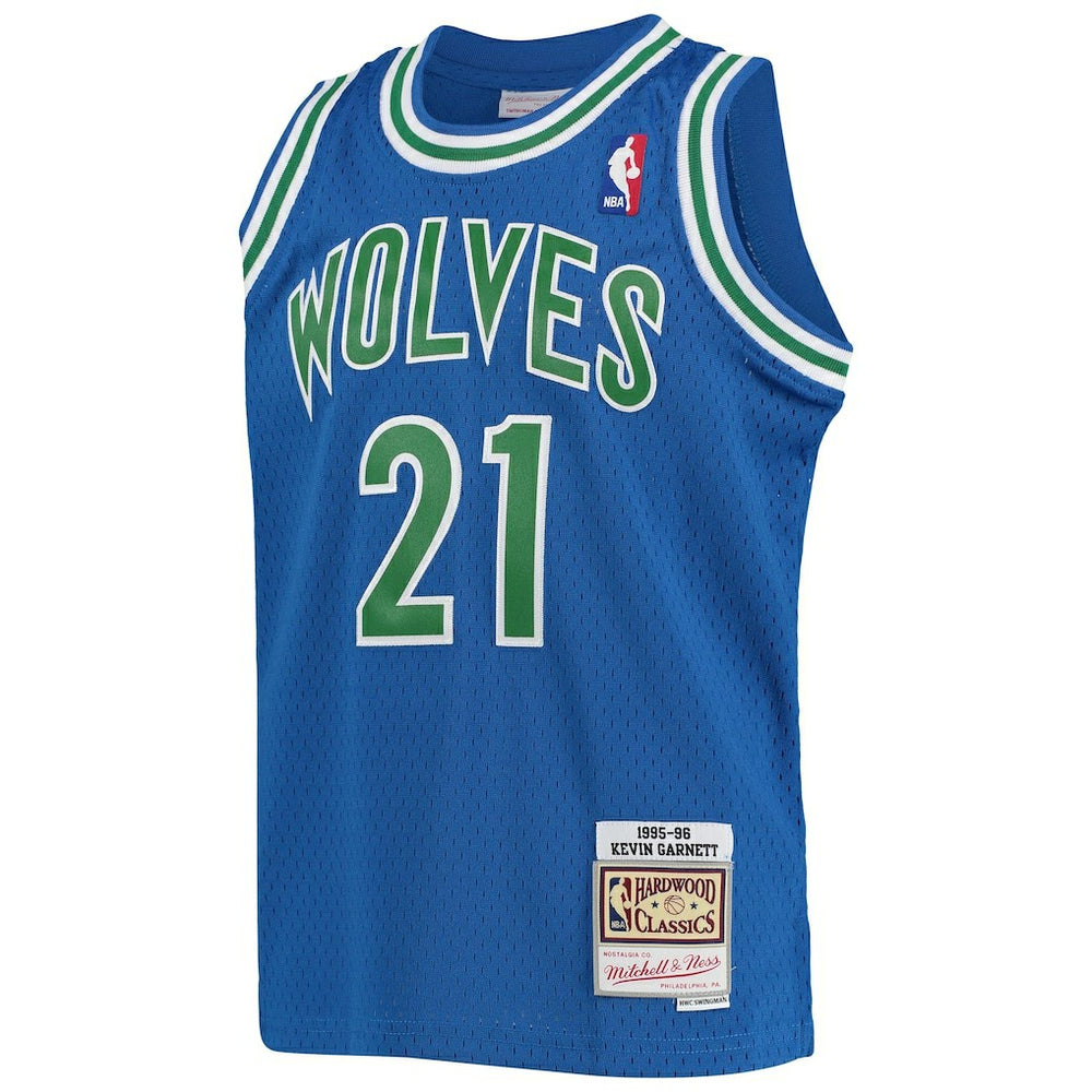Kevin Garnett Minnesota Timberwolves Youth 1995-96 Hardwood Classics Swingman Jersey - Blue | Mitchell & Ness sale