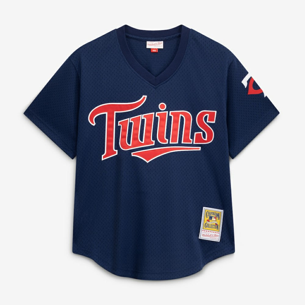 David Ortiz Minnesota Twins 2002 Cooperstown Collection Mesh Batting Practice Jersey - Navy | Mitchell & Ness