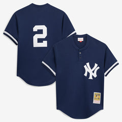 Derek Jeter New York Yankees Authentic Batting Practice Jersey - Navy | Mitchell & Ness