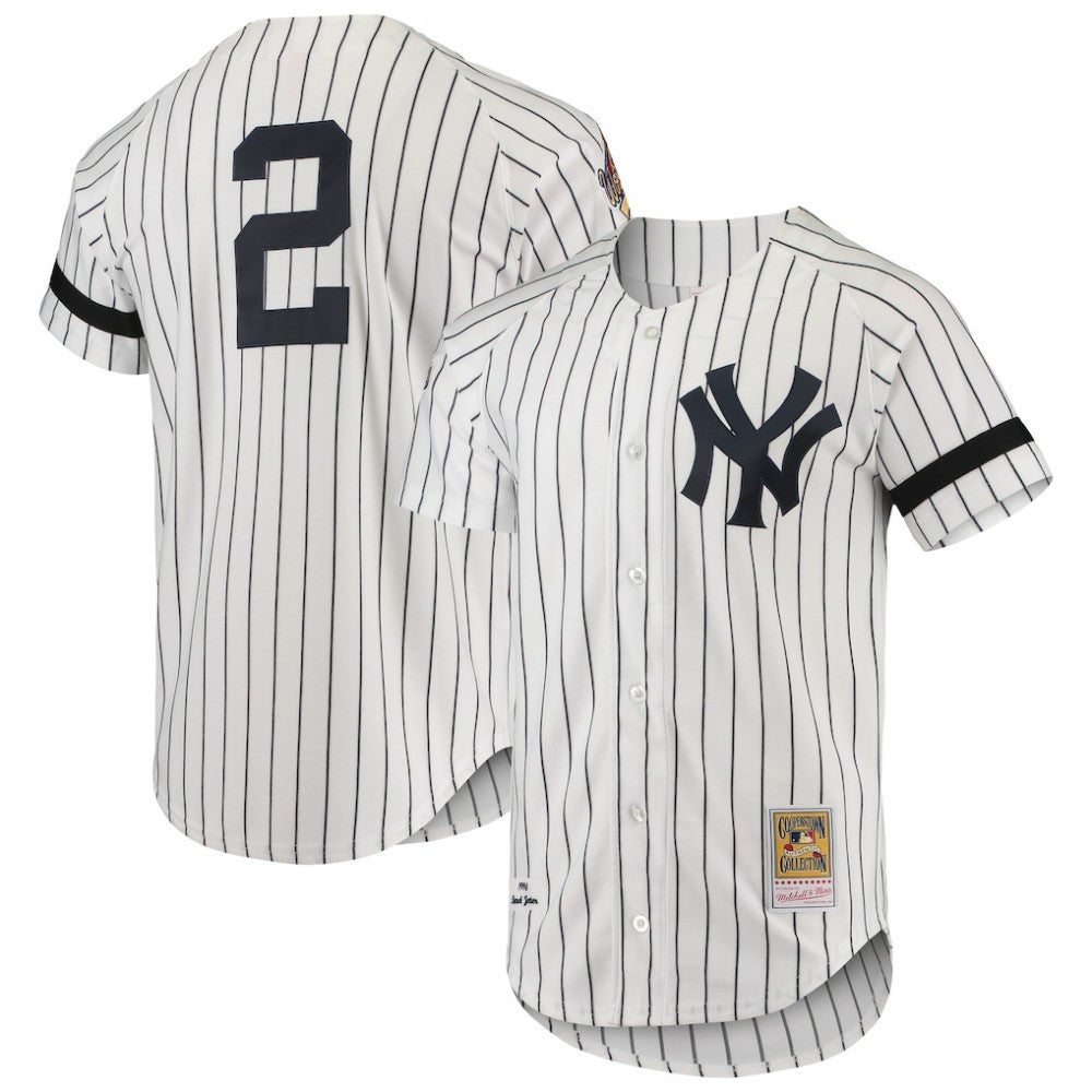 New York Yankees Cooperstown Collection 1996 Authentic Home Jersey - White | Mitchell & Ness