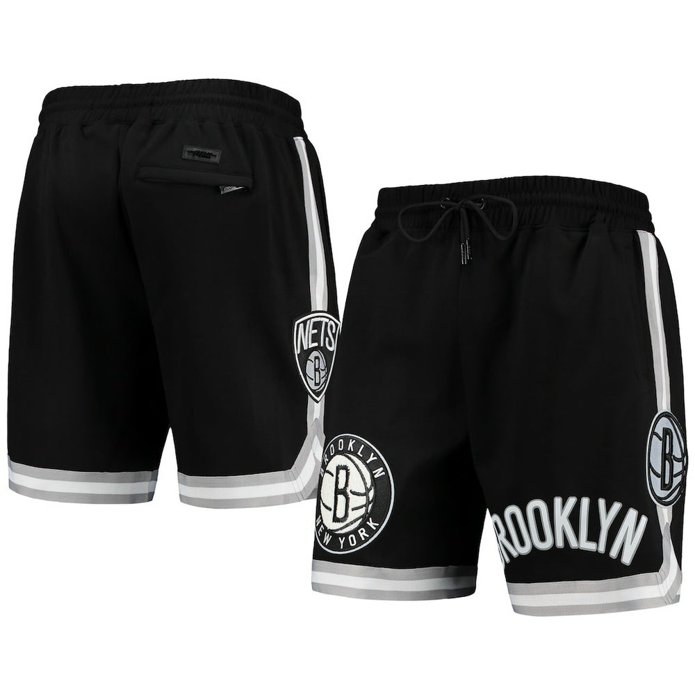 Brooklyn Nets Pro Standard Chenille Shorts - Black for sale