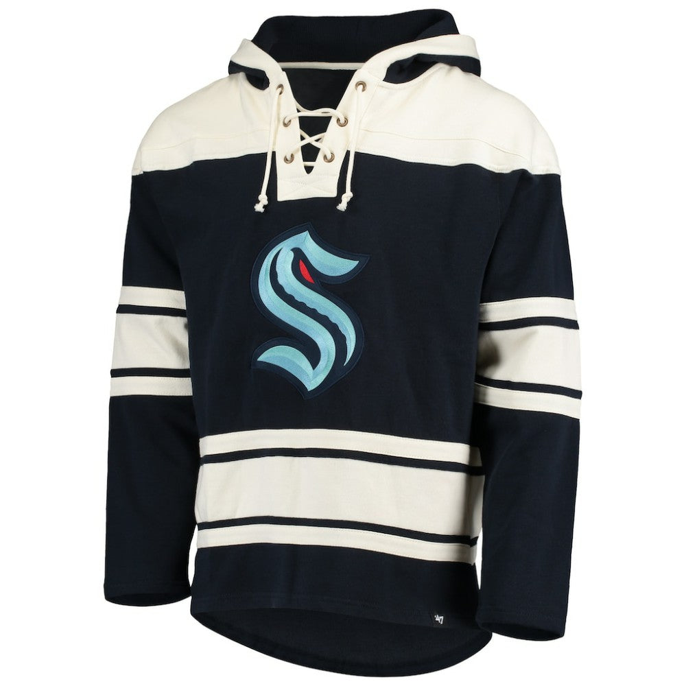 Seattle Kraken '47 Superior Lacer Hoodie Navy