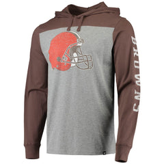 Cleveland Browns '47 Franklin Wooster Long Sleeve Hoodie T-Shirt - Heathered Gray/Brown online