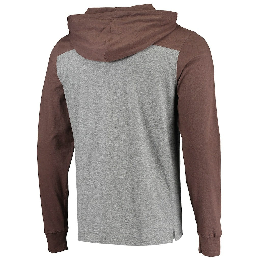 Cleveland Browns '47 Franklin Wooster Long Sleeve Hoodie T-Shirt - Heathered Gray/Brown online