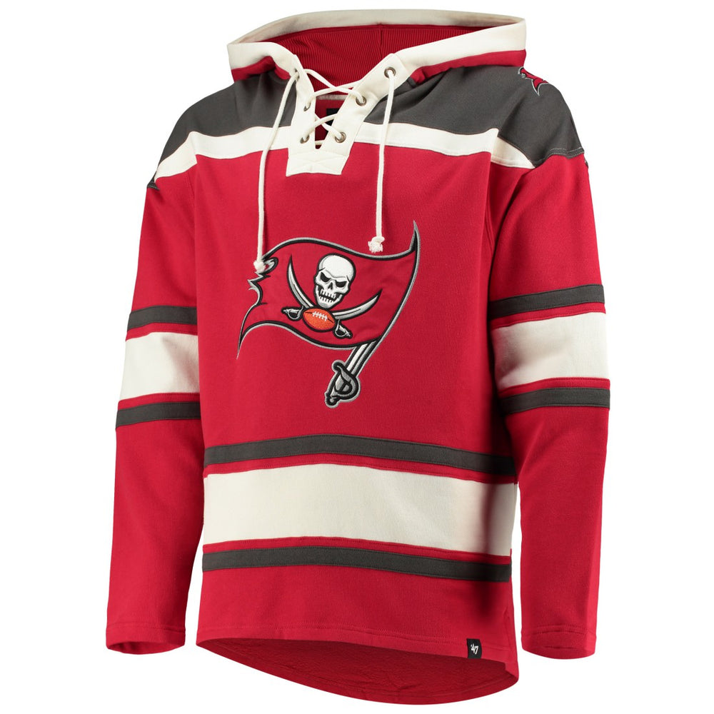 Tampa Bay Buccaneers '47 Lacer V-Neck Pullover Hoodie - Red outlet