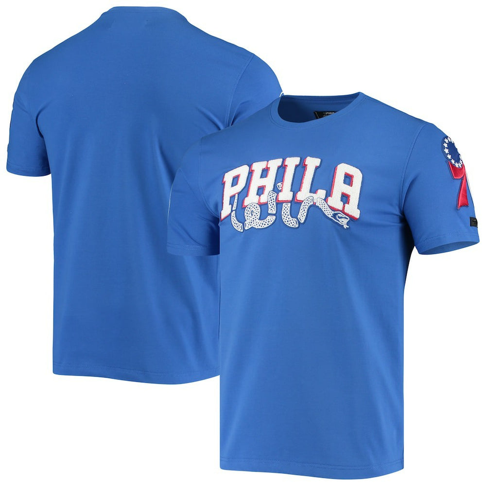 Philadelphia 76ers Pro Standard Chenille Team T-Shirt sale - Royal on sale