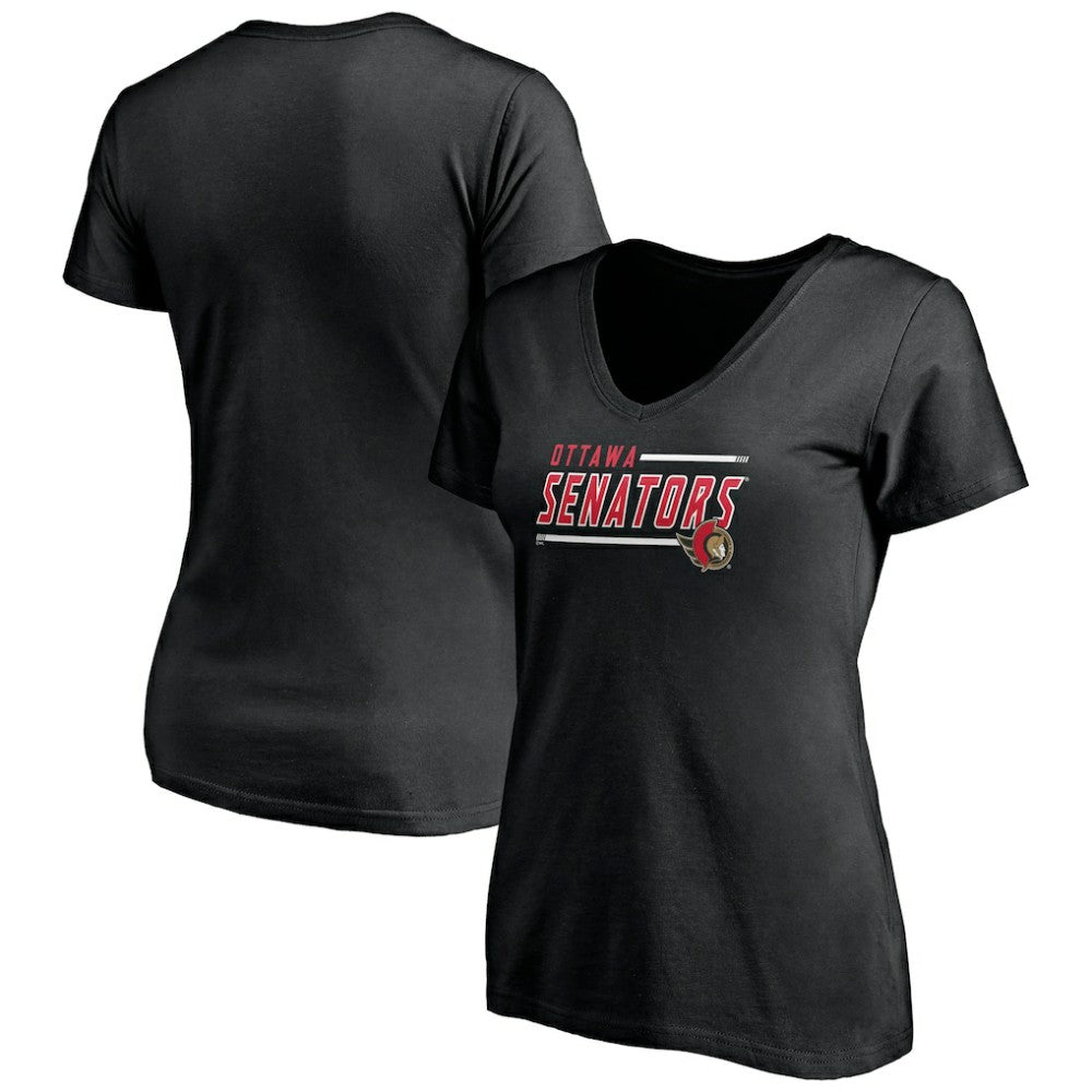 Ottawa Senators Fanatics Women's Plus Size Mascot In Bounds V-Neck T-Shirt Black