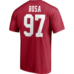 Nick Bosa San Francisco 49ers Player Icon Name & Number T-Shirt - Scarlet discount