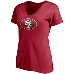 Nick Bosa San Francisco 49ers Women's Player Icon Name & Number V-Neck T-Shirt - Scarlet sale