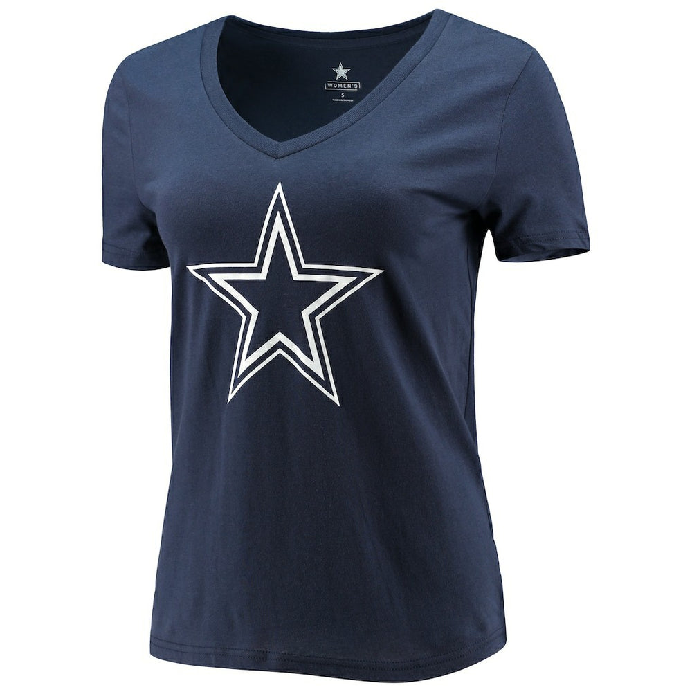 CeeDee Lamb Dallas Cowboys Women's Player Icon Name & Number V-Neck T-Shirt - Navy outlet