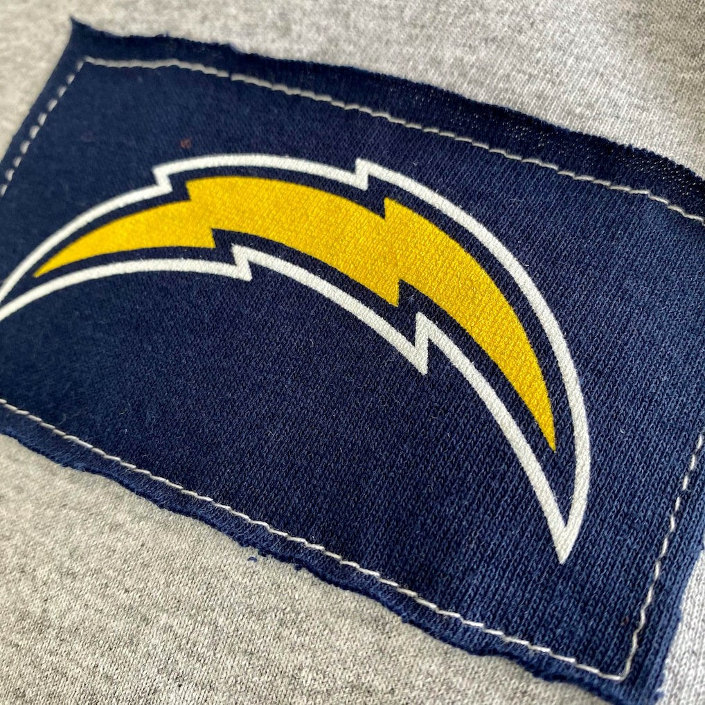 Los Angeles Chargers Refried Apparel Sustainable Angle Long Sleeve T-Shirt - Gray online