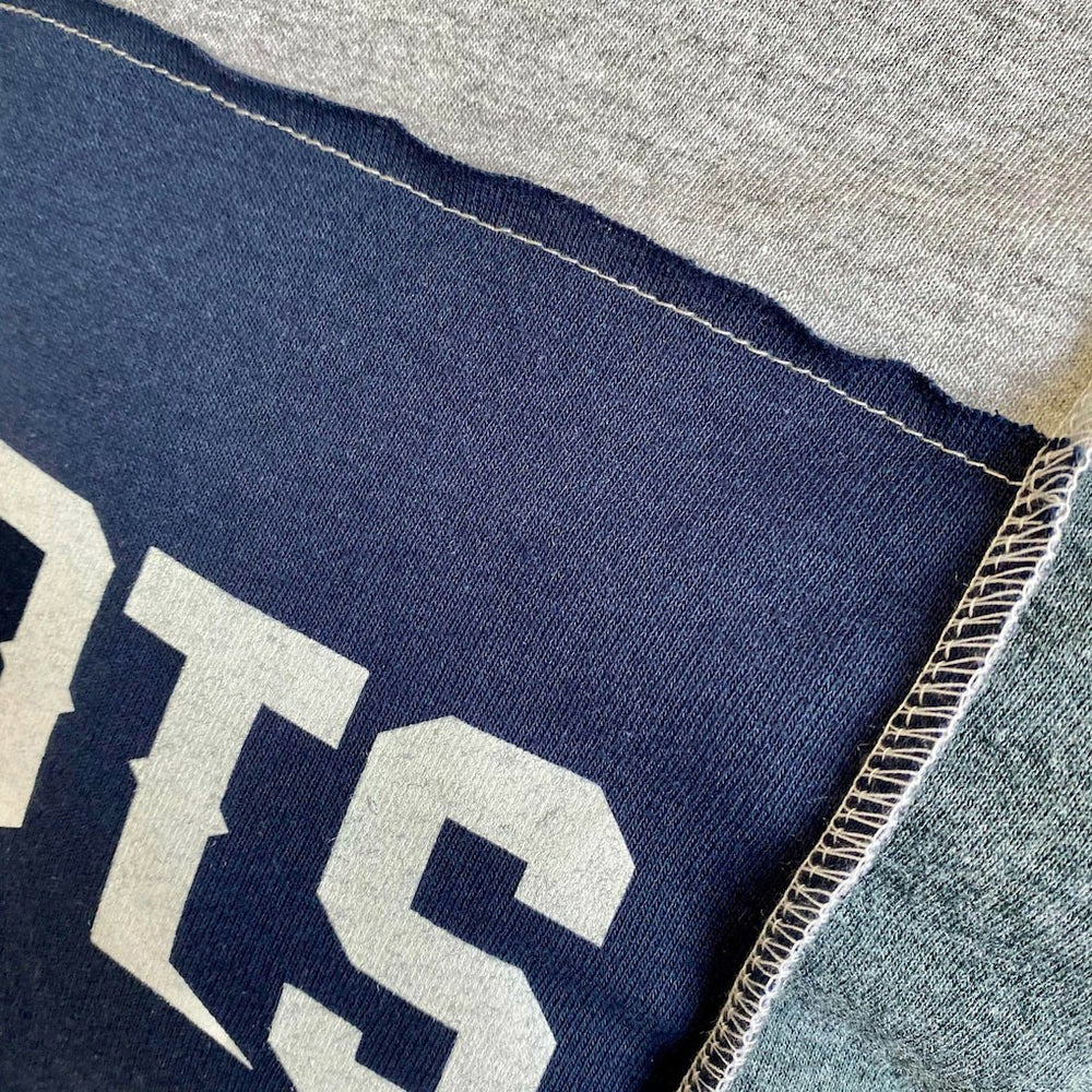 New England Patriots Refried Apparel Sustainable Split T-Shirt - Heather Gray on sale
