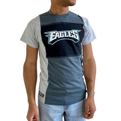Philadelphia Eagles Refried Apparel Sustainable Split T-Shirt - Heather Charcoal cheap