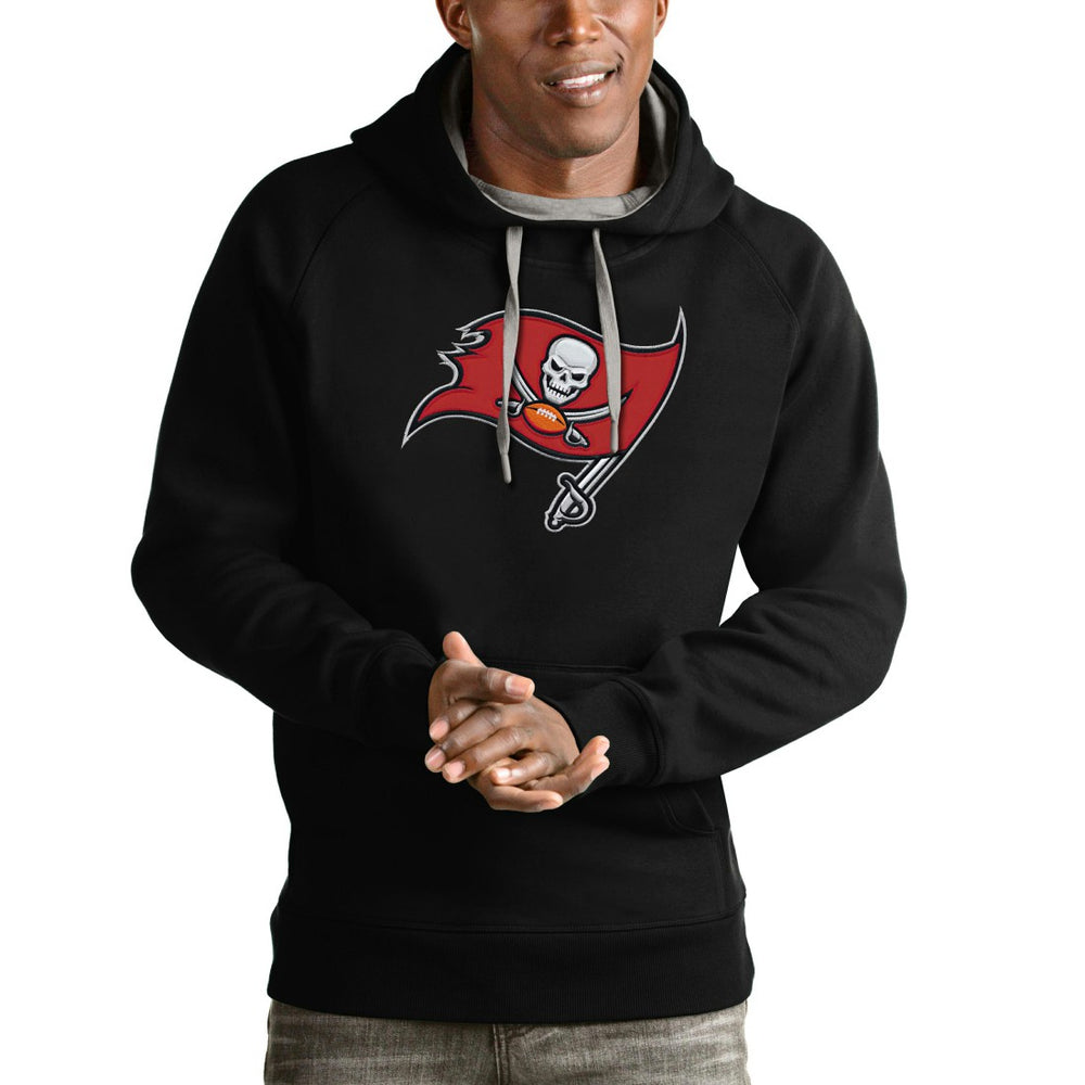Tampa Bay Buccaneers Antigua Victory Pullover Hoodie - Black for sale