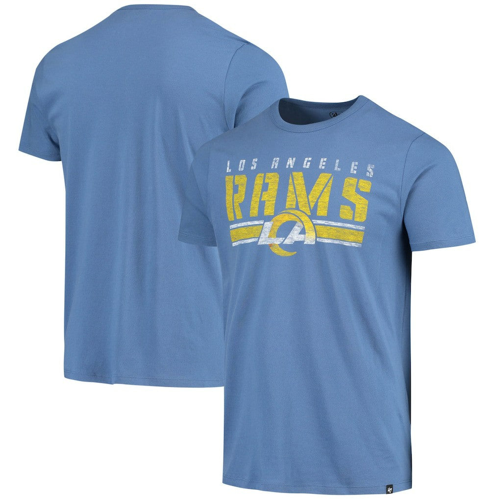 Los Angeles Rams '47 Stripe Thru Franklin T-Shirt - Heathered Royal discount