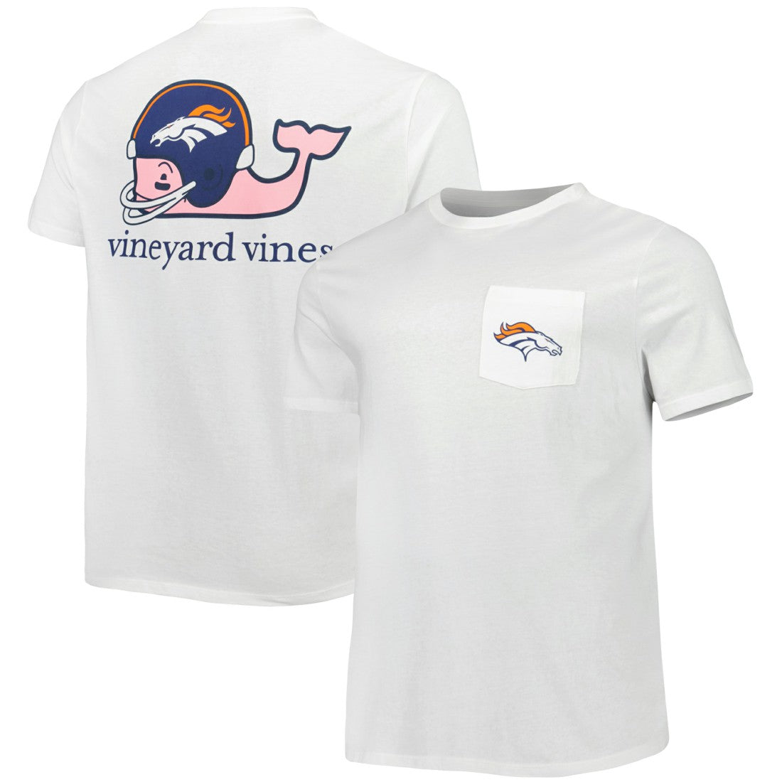 Denver Broncos Vineyard Vines Big & Tall Helmet T-Shirt - White outlet
