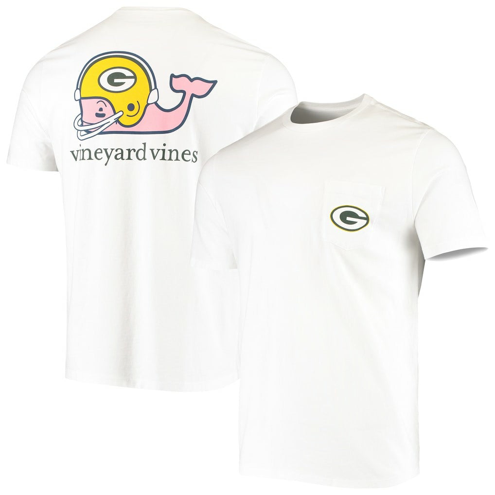 Green Bay Packers Vineyard Vines Big & Tall Helmet T-Shirt - White outlet