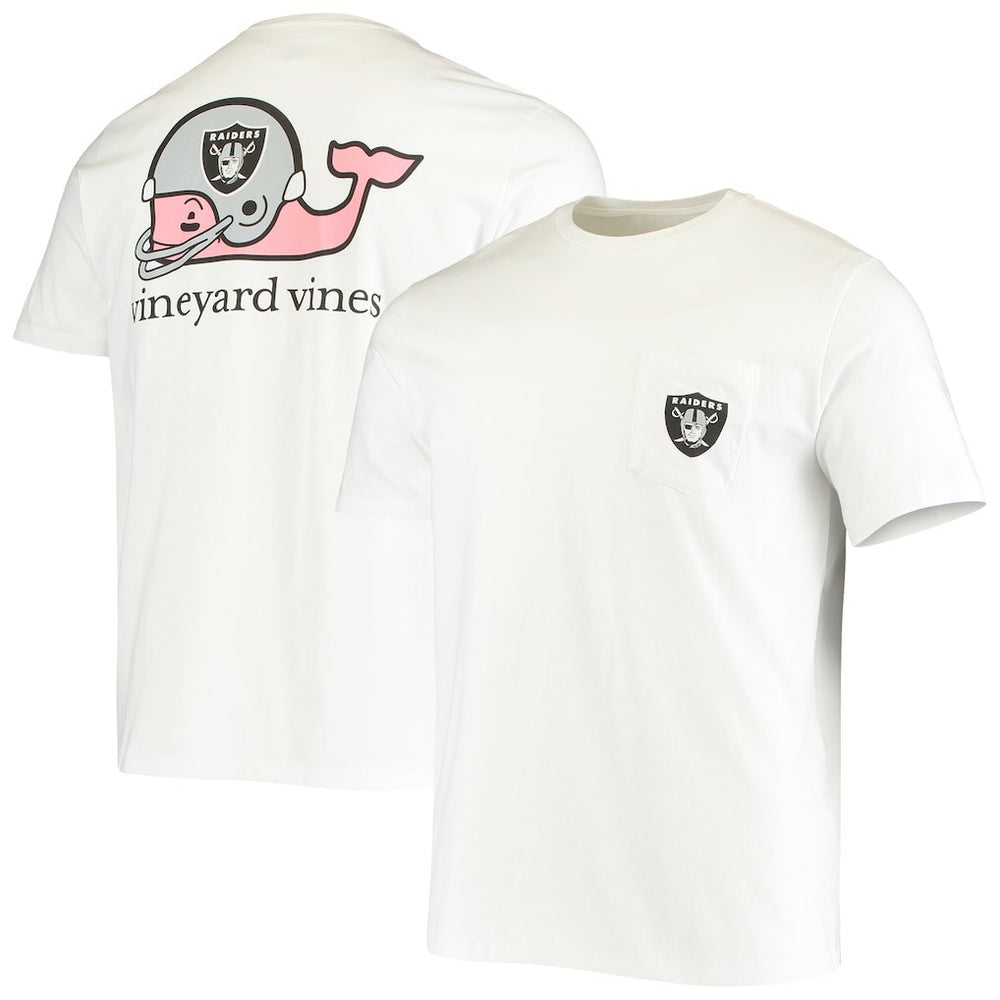 Las Vegas Raiders Vineyard Vines Big & Tall Helmet T-Shirt - White outlet