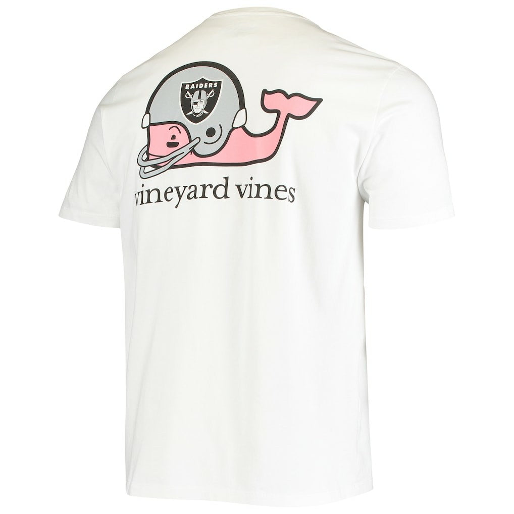 Las Vegas Raiders Vineyard Vines Big & Tall Helmet T-Shirt - White outlet