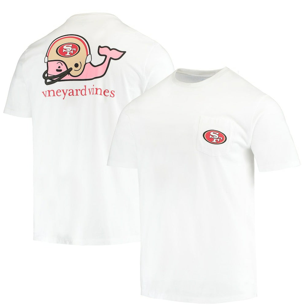 San Francisco 49ers Vineyard Vines Big & Tall Helmet T-Shirt - White cheap