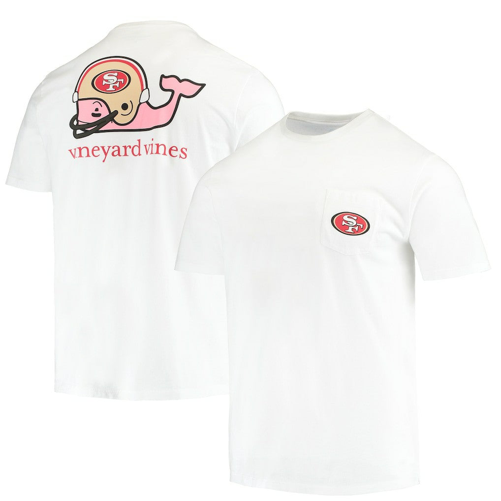 San Francisco 49ers Vineyard Vines Big & Tall Helmet T-Shirt - White cheap