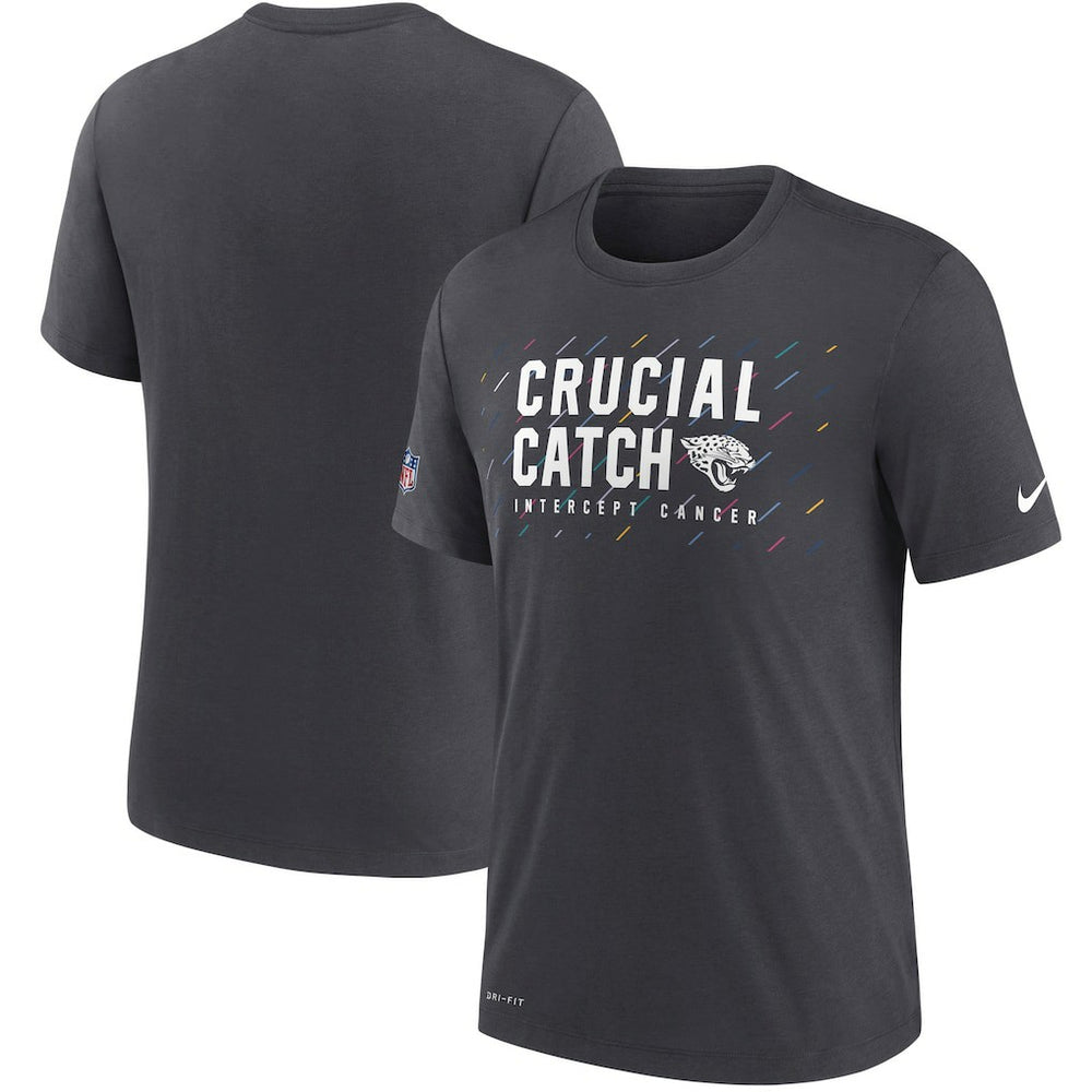 Jacksonville Jaguars NFL Crucial Catch Performance T-Shirt - Charcoal | Nike discount