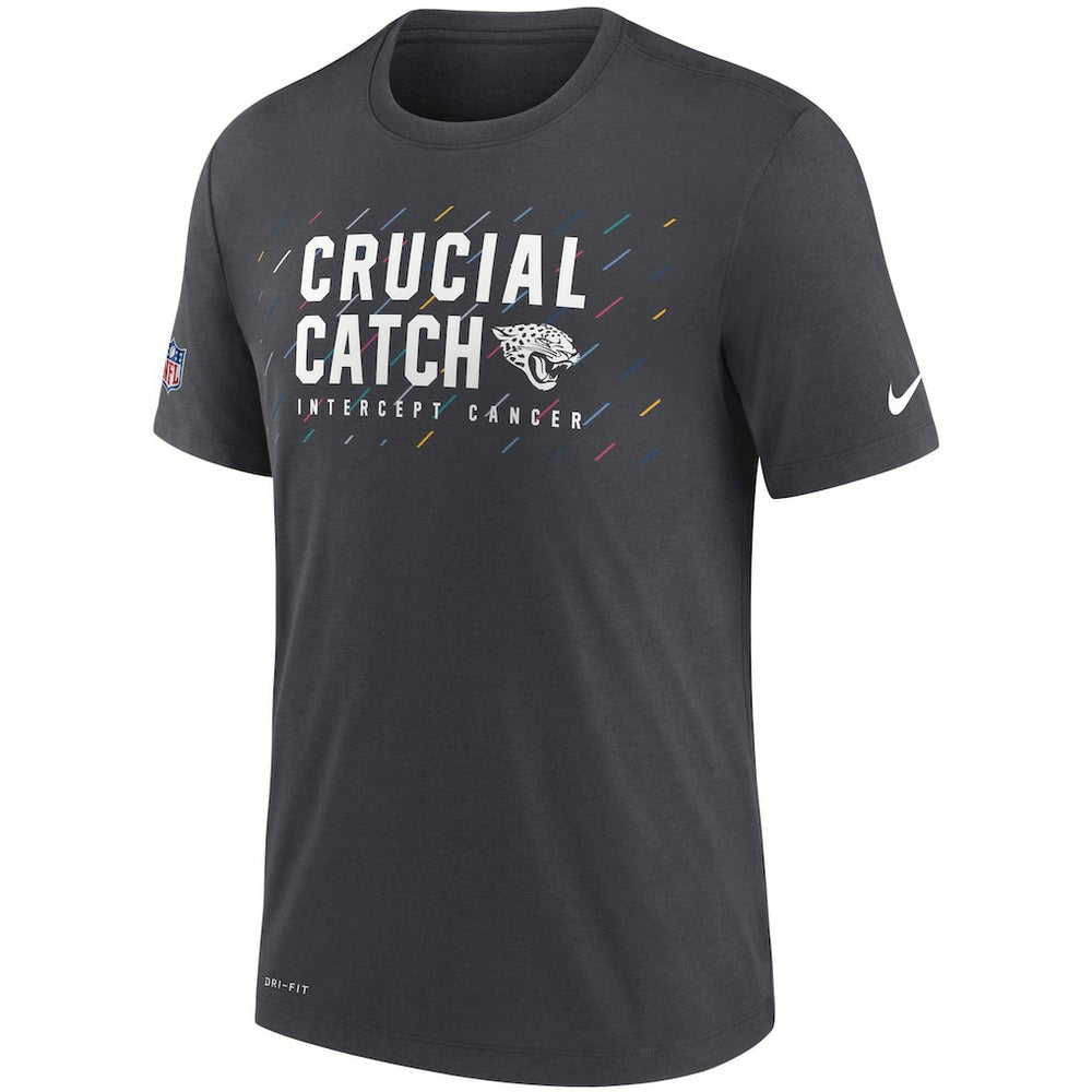 Jacksonville Jaguars NFL Crucial Catch Performance T-Shirt - Charcoal | Nike discount