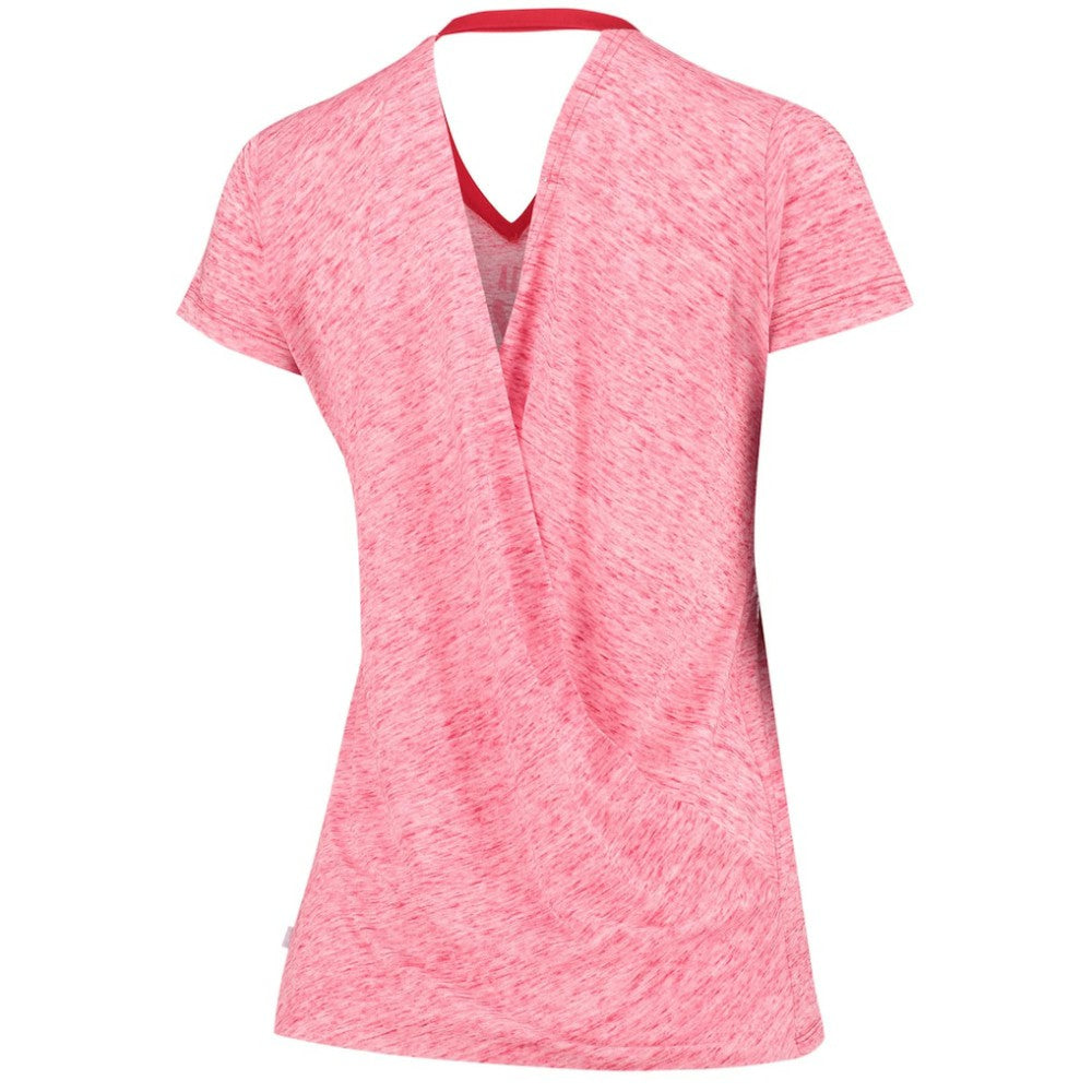 St. Louis Cardinals Touch Women's Hail Mary V-Neck Back Wrap T-Shirt - Red