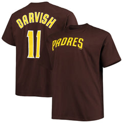 Yu Darvish San Diego Padres Big & Tall Name & Number T-Shirt - Brown